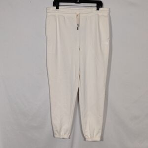 NWT The North Face Half Dome LW Gardenia White Fleece Sweatpants Women's Sz Lrg